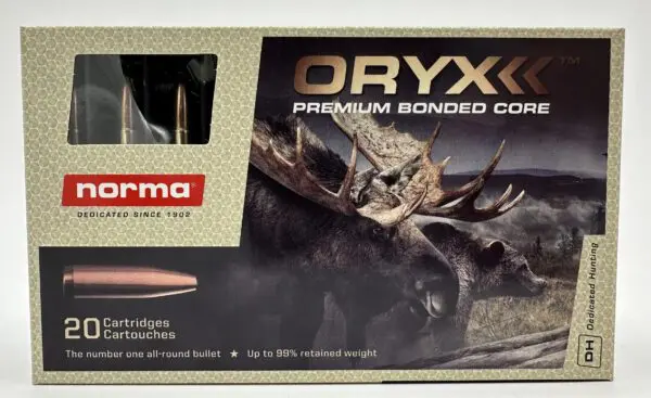 Norma 338 Win Mag 230gr Oryx - Premium Bonded Core - 20 Round Box