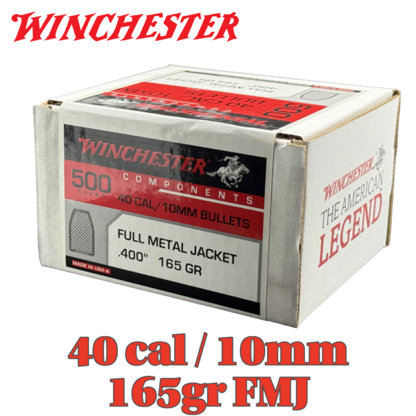 Winchester 40 Cal / 10mm (.400") 165gr FMJ Bullets