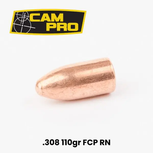 CAMPRO 30 Cal (.308") 110gr Full Copper Plated Round Nose Bullets - 500ct
