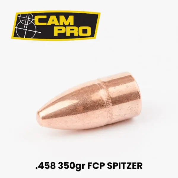 CAMPRO 458 Cal (.458") 350gr Full Copper Plated Spitzer Bullets - 250ct
