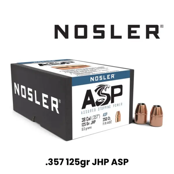 Nosler ASP 38 Cal (.357") 125gr JHP - 250 ct box