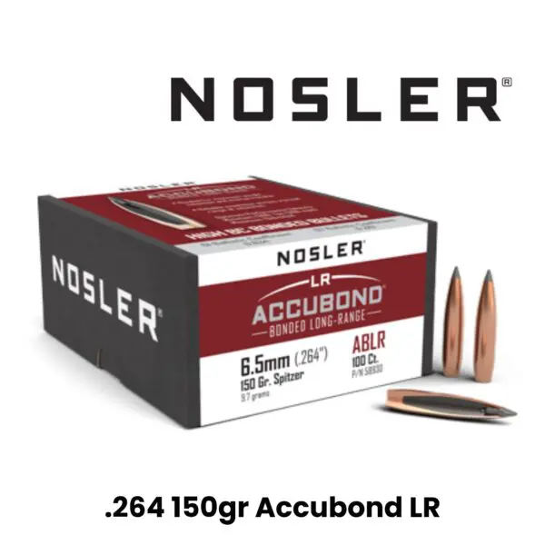 Nosler 6.5mm (.264″) 150gr SP AccuBond Long Range - 100ct