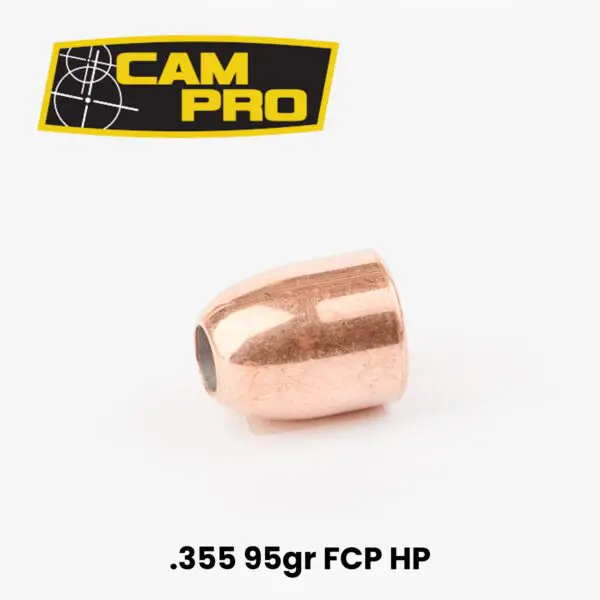 CAMPRO 9mm / 380 Auto (.355") 95gr Full Copper Plated Hollow Point Bullets- 500ct